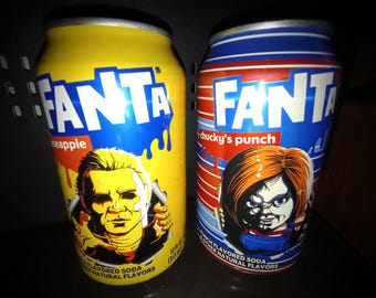 Limited edition FANTA horror Halloween cans Michael Myers CHUCKY brand new unopened drink