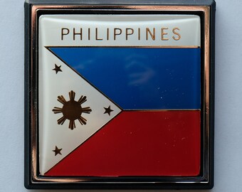 Philippines Flag Chrome Emblem – Bolt-On License Plate Decal Badge For Car, Front Or Rear
