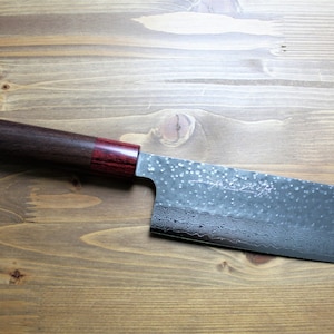 Sawakazuma Setsukei VG-10 Damascus Nakiri Knife 165 mm / 6.5&quot; Rosewood Handle Kitchen Knife Made in Japan Kitchen Knife