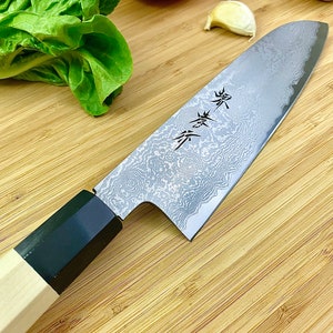 Japanese Chef Knife Japanese Santoku Knife Ginsan Damascus  180mm Kitchen Knife Made in Japan Kitchen Knife