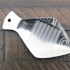 Stainless Steel Japanese Grater / Oroshigane Hirame (Flatfish) Shape Kitchen Tool Made in Japan