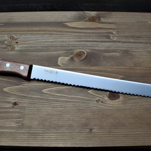 Sawakazuma Japanese Bread Knife 250mm (9.8") Wood Handle Kitchen Knife Made in Japan Japanese Bread Knife