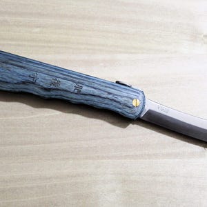Higonokami Woody VG-10 Folding Pocket Knife Sora (Blue) Made in Japan Japanese Pocket Knife Handmade