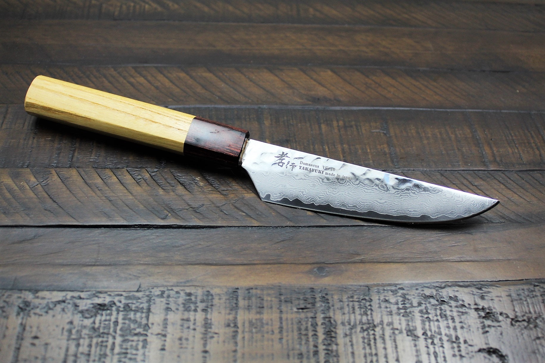 Damascus Japanese Steak Knife with Japanese Style Handle 33 Layer 120 mm  Kitchen Knife Made in Japan Kitchen Knife