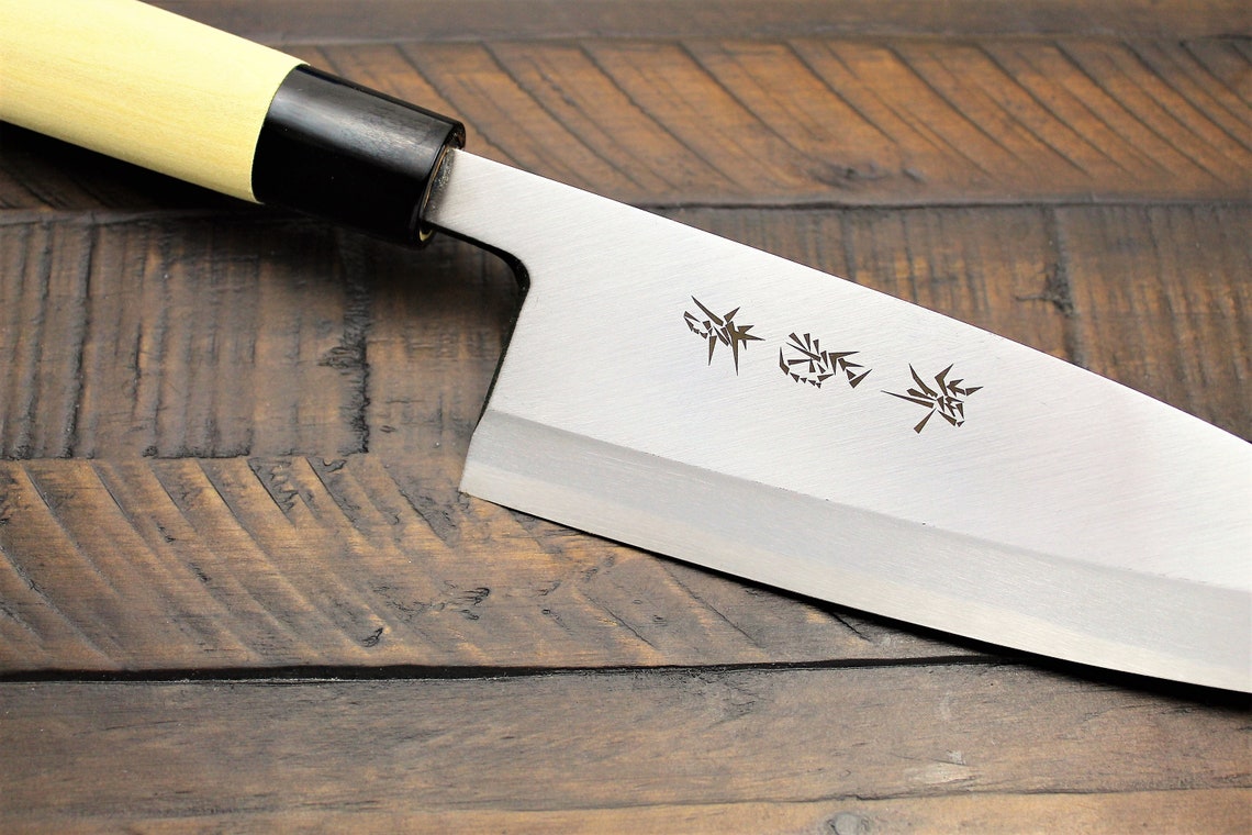 Japanese Deba Knife 135 Mm 210 Mm High Carbon Steel Kitchen Etsy