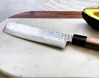 Damascus Japanese Nakiri with Walnut handle 45 Layer 160mm Kitchen Knife Made in Japan