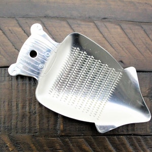 Stainless Steel Japanese Grater / Oroshigane Ika ( Squid) Shape Kitchen Tool Made in Japan