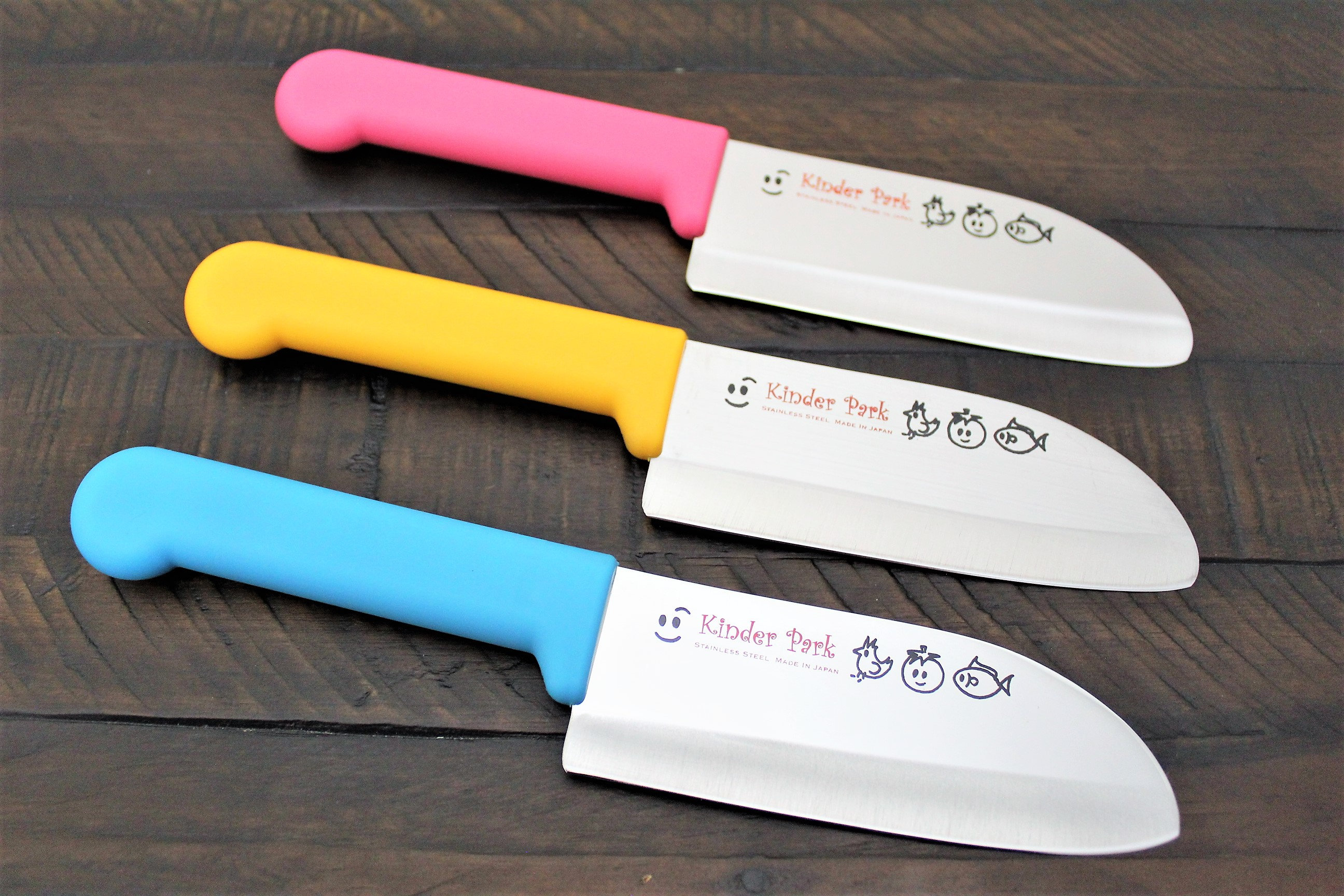 Japanese Children's Kitchen Knife: Stainless Steel, Rounded Tip
