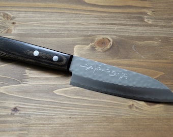 Sawakazuma Sazanami Petty Knife: 130mm Japanese Kitchen Knife with Wood Handle