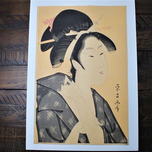 Chokosai Eisho Ukiyoe: Japanese Woodblock Print, Ōkubi-e Portrait
