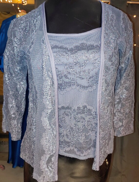 Grey vintage lace tank top and matching cami
