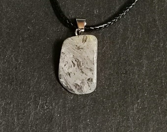 Silver Leaf Jasper Silver Leaf Jasper pendant necklace tumble stone natural gemstone pendant chain necklace gift courage and strength