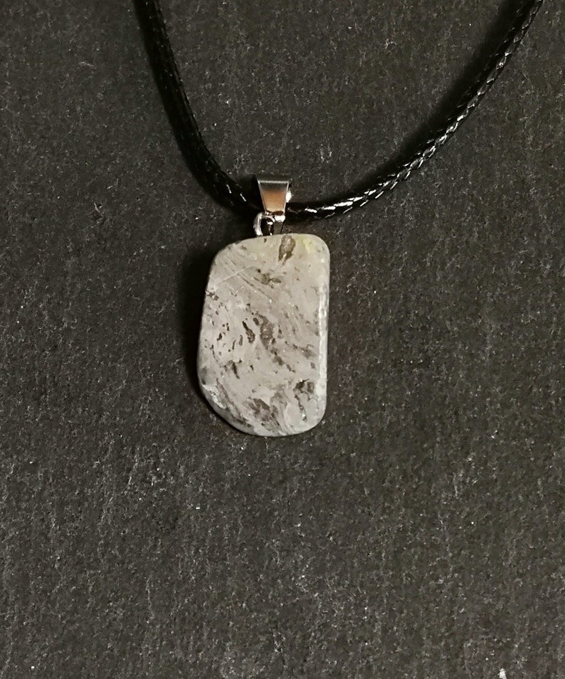 Silver Leaf Jasper Silver Leaf Jasper pendant necklace tumble stone natural gemstone pendant chain necklace gift courage and strength