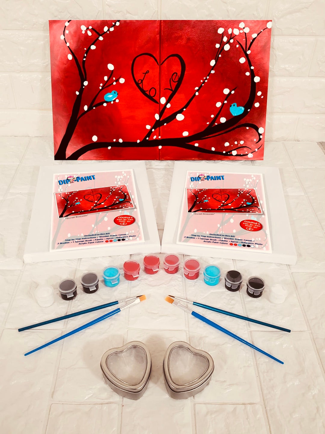 Sweet Blossom Couples/date Night Paint Kit All Materials Included FREE