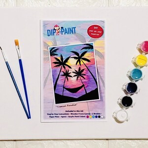 Palm Trees - Paint Kit/Paint Party All Materials Included! DIY Painting! FREE SHIPPING!!