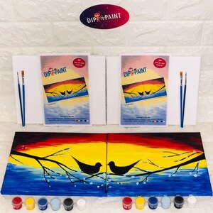 Love Birds - Couples/Date Night Paint Kit - Anniversary Gift - ALL Materials Inlcuded! FREE SHIPPING!