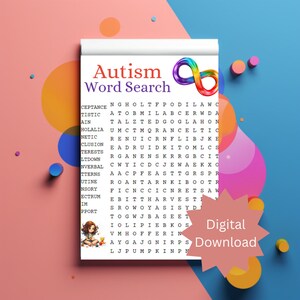 Autism ASD Wordsearch Printable