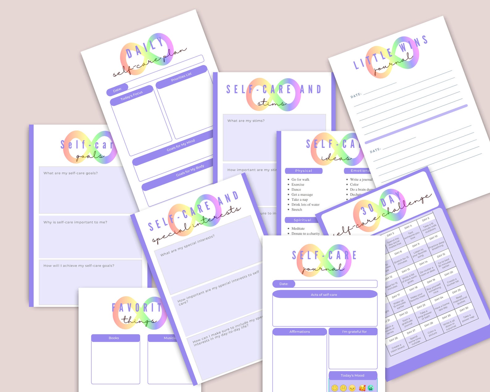 Autism Self-care Planner Printable Planner Adult Planner and Journal - Etsy