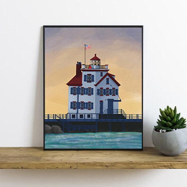 Lorain, Ohio Lighthouse Illustration