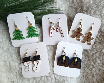 Handmade Christmas Paper Earrings: Festive Holiday Jewelry