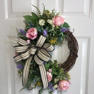 Grapevine Wreath for Front Door, Everyday Grapevine Wreath, Greenery Wreath, Housewarming Gift, Front Door Decor, Farmhouse Wreath