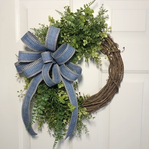 Grapevine Wreath for Front Door, Everyday Grapevine Wreath, Greenery Wreath, Housewarming Gift, Front Door Decor, Farmhouse Wreath