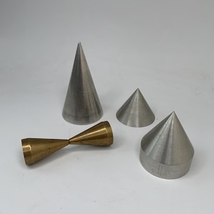 Vintage Geometric Shapes, Metal Cone, Geometric Modeling, Visual Aid, Science Volume, Vintage Decor, Decor Element, Vintage Gift,