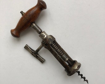 Sacacorchos de tornillo vintage, Sacacorchos de hierro, Sacacorchos viejo, Sacacorchos de vino, Sacacorchos raros, Sacacorchos de colección, Accesorios de bar, Regalo para él,