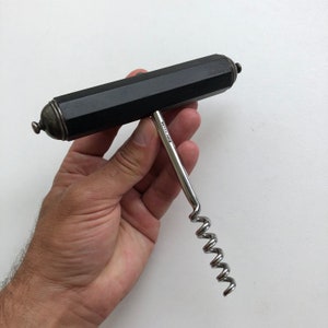 Vintage Corkscrew, PETER French Corkscrew, Silver, Big Corkscrew, Rare Corkscrew, Wine Opener, Bar Accessories, Gift for Him, Wine Lover