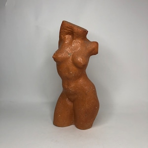 Escultura de torso feminino vintage, torso de cerâmica, corpo nu, busto feminino, decoração de casa, presente vintage,