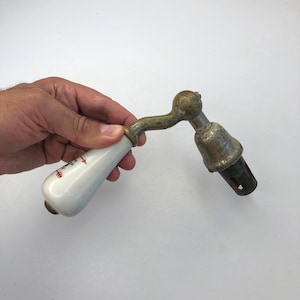 Antique Faucet Handle, Shower Handle, Antique Plumbing, Water Faucet, Bathroom Decor, Retro Bathtub,