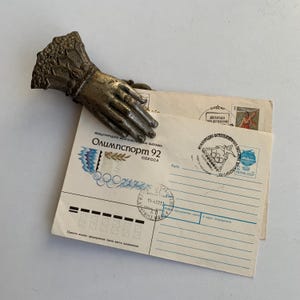 Vintage Gem, Klämhand, Dokumentklämma, Skrivbordsdekor, Organisering och förvaring, Vintage brevpapper, Kontorsdekor, Originalgåva