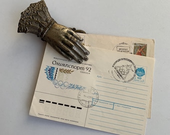 Vintage Paper Clip, Clamp Hand, Document Clip, Desktop Decor, Organization and Storage, Vintage Stationery, Office Decor, Original Gift