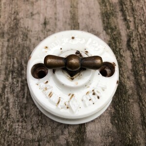 Antique Electrical Switch, Porcelain Switch, Mechanical Rotary Switch ...