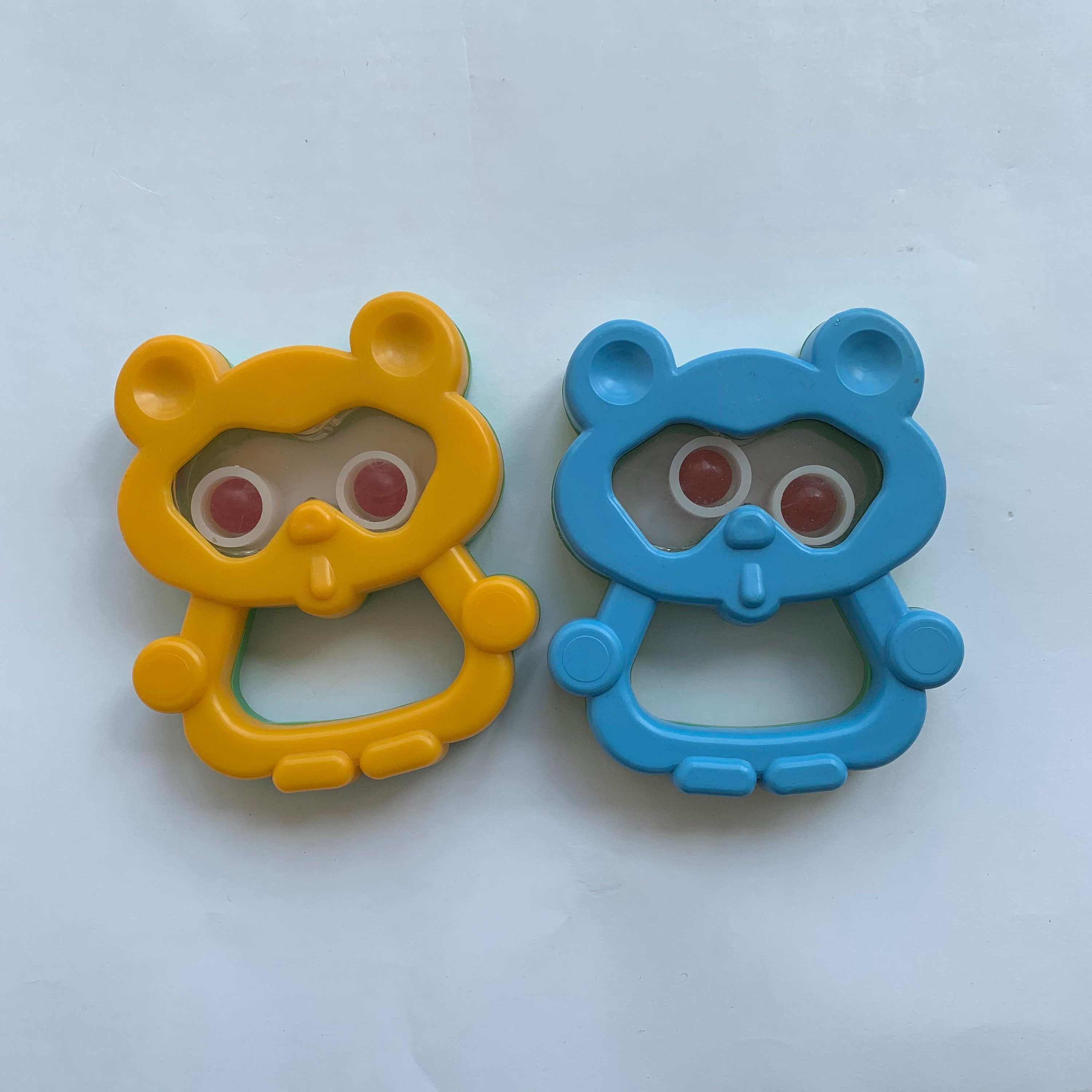 Vintage Plastic Rattles Bear Rattles Baby Toys for Toddlers Etsy UK