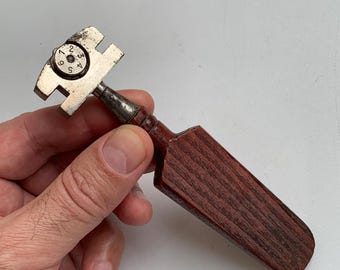 Vintage glass cutter, Roller glass cutter, Old glass cutter, Glazier's tool, Vintage craft tools, Stained glass hobby, Gift idea,