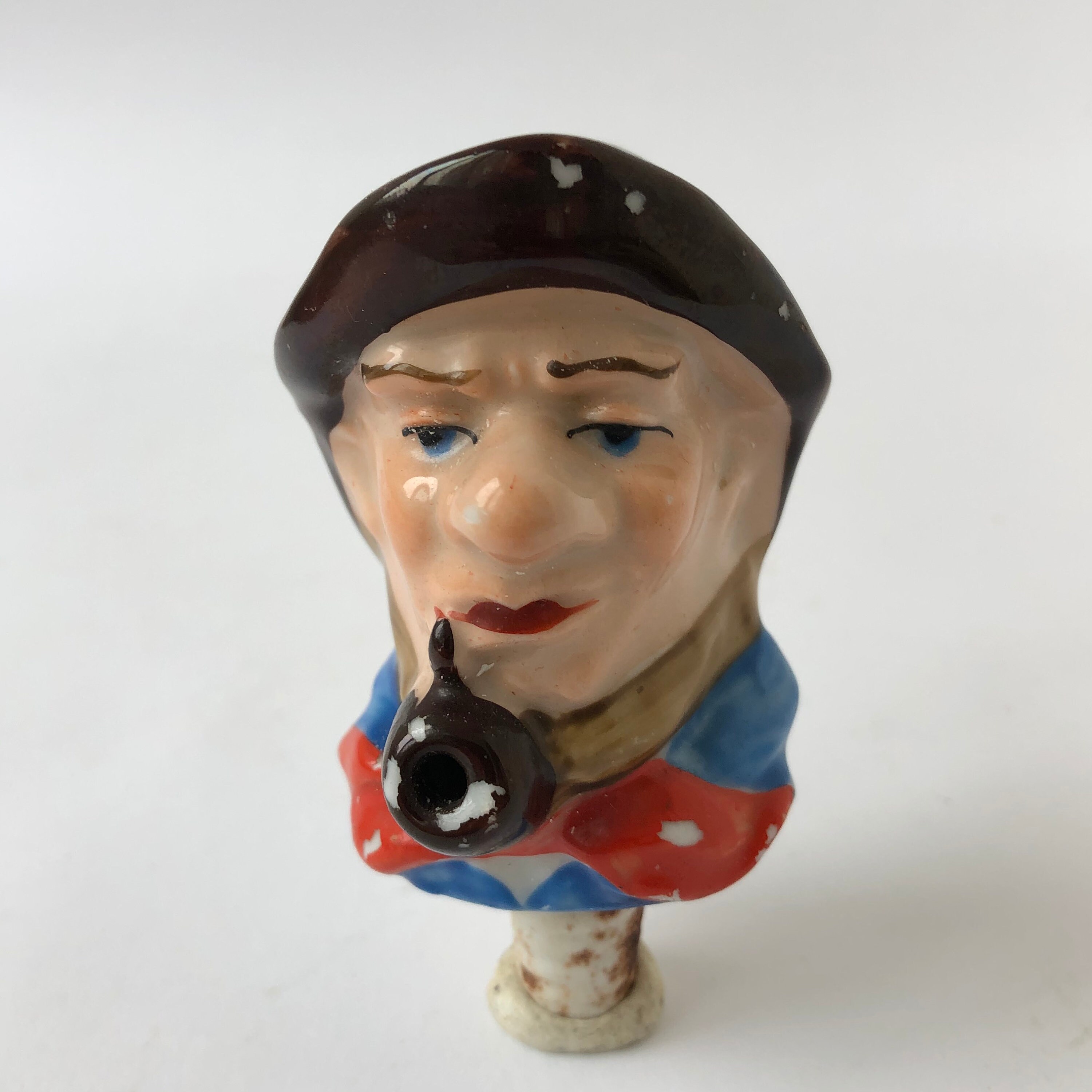 Vintage Porcelain Cork Decorative Head Stopper Bottle Etsy