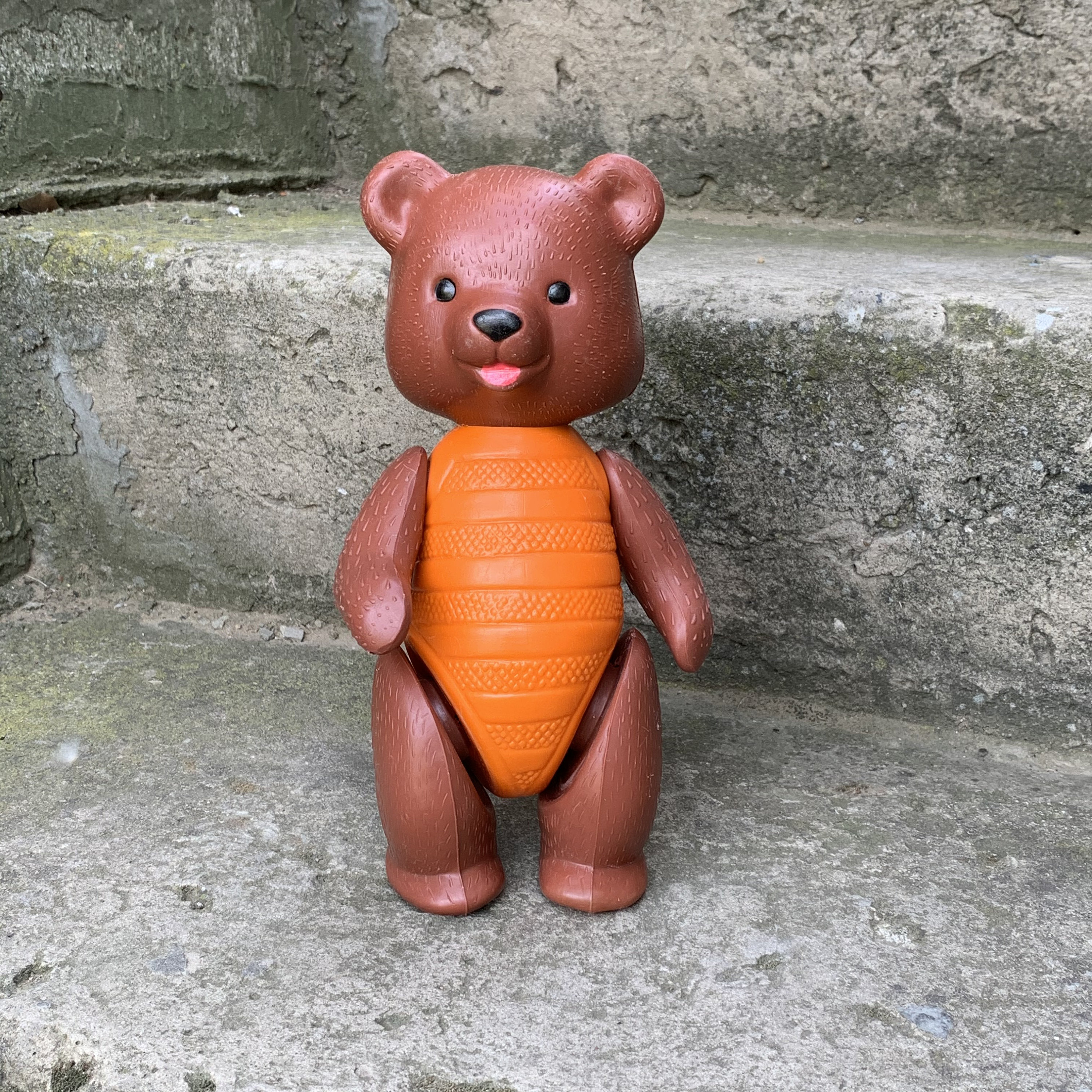 Oso de juguete vintage oso de plástico marrón juguete Etsy