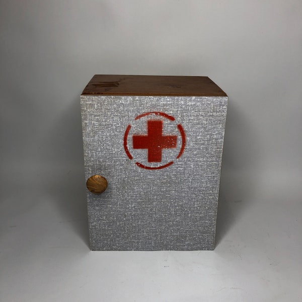 Vintage First Aid Kit, Medical Box, Soviet Wooden Wall Cabinet, Pharmacy Cabinet, First Aid, Storage Box, Medical Cabinet, Medical Decor