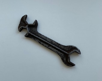 Antike Schraubenschlüssel, Multifunktions-Tool, seltene Schraubenschlüssel, SammlerSchlüssel, industrielle Stadt Mechaniker, Vintage 1910er Jahre