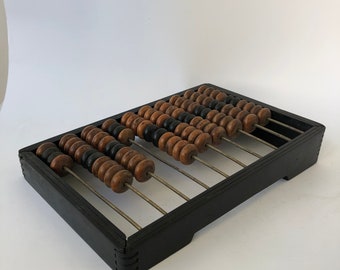 アンティーク木製そろばん、珍しい木製そろばん、1920 年製そろばん