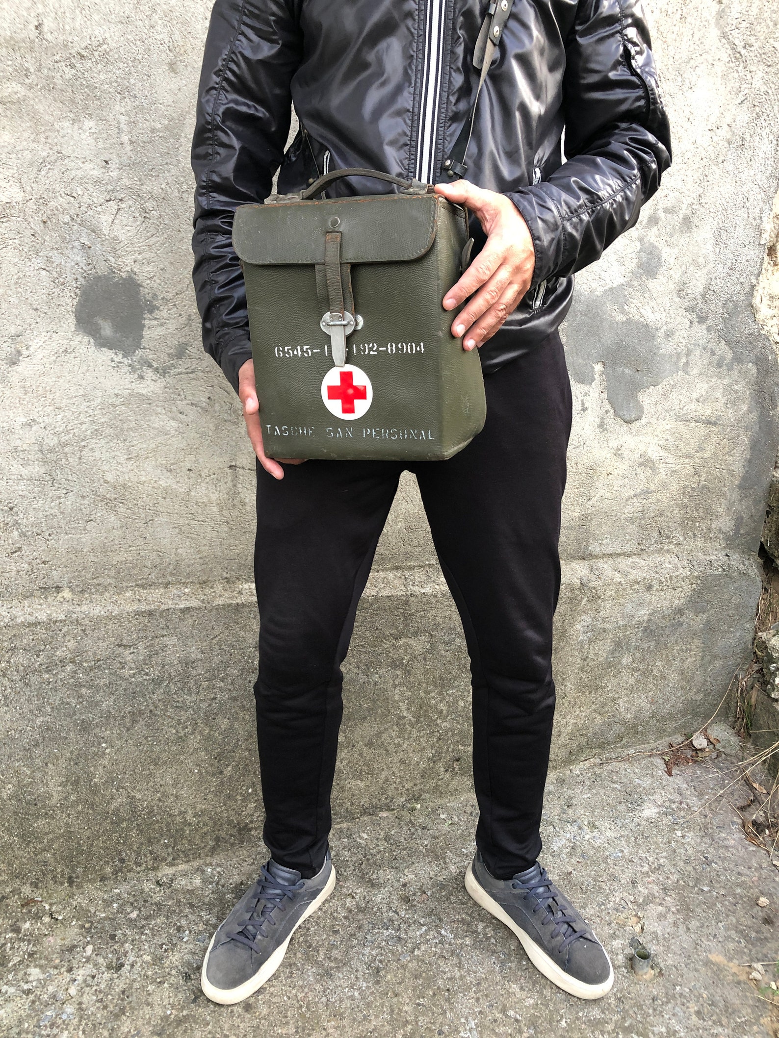 Antique First Aid Kit Vintage Medical Bag First Aid Kit Red Etsy