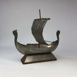 Vintage Souvenirs, Viking Boat Drakkar, Dragon Boat, Scandinavian ship, Table decor, Nautical souvenir, Vintage gift, Scandinavian style,