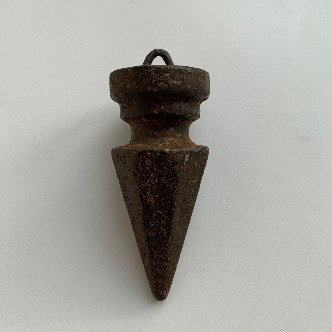 Antique iron plumb line Construction tool Curly plumb line Etsy
