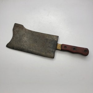 Antique Meat Axe, Cleaver, Kitchen Axe, Rare Axe, Carving Axe, Rustic Kitchen Gadget, Butcher&#39;s Gift, Gift for Him,