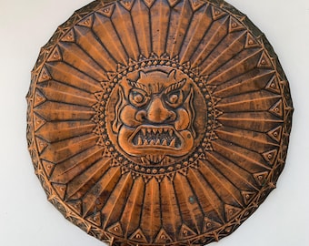 Vintage Devil Painting, Devil Face, Handmade, Metal Devil, Copper Panel, Wall Decor, Devil Decor, Halloween Gift, Vintage Gift, Gift Idea