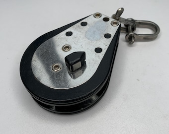 Bozzello per navi d'epoca, puleggia a blocco, puleggia per sartiame, puleggia per funi, ferramenta per barche, arredamento nautico, idea regalo, regalo d'epoca