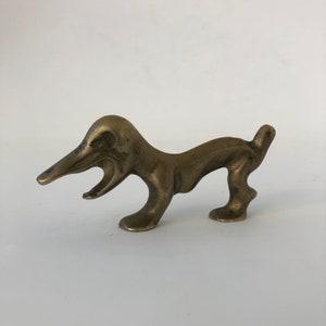 Vintage dog opener, Dachshund, Grotesque, Bottle opener, Brass opener, Exclusive opener, Rare , Collectible opener, Bar tool, Gift to him,