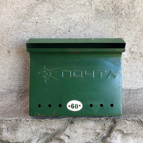 cement chirurg broeden Uitstekende brievenbus Muur-opgezette groene brievenbus - Etsy België