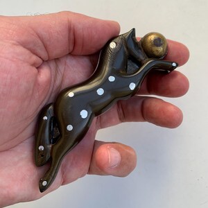 Navaja plegable vintage, navaja de caballo, navaja de pluma, navaja decorativa, navaja de recuerdo, navaja de bolsillo, navaja de colección, idea de regalo, regalo para él, imagen 3